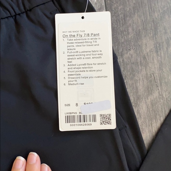 NEW WITH TAG LULULEMON On the Fly PANTS  - SIZE 8 - Picture 8 of 8